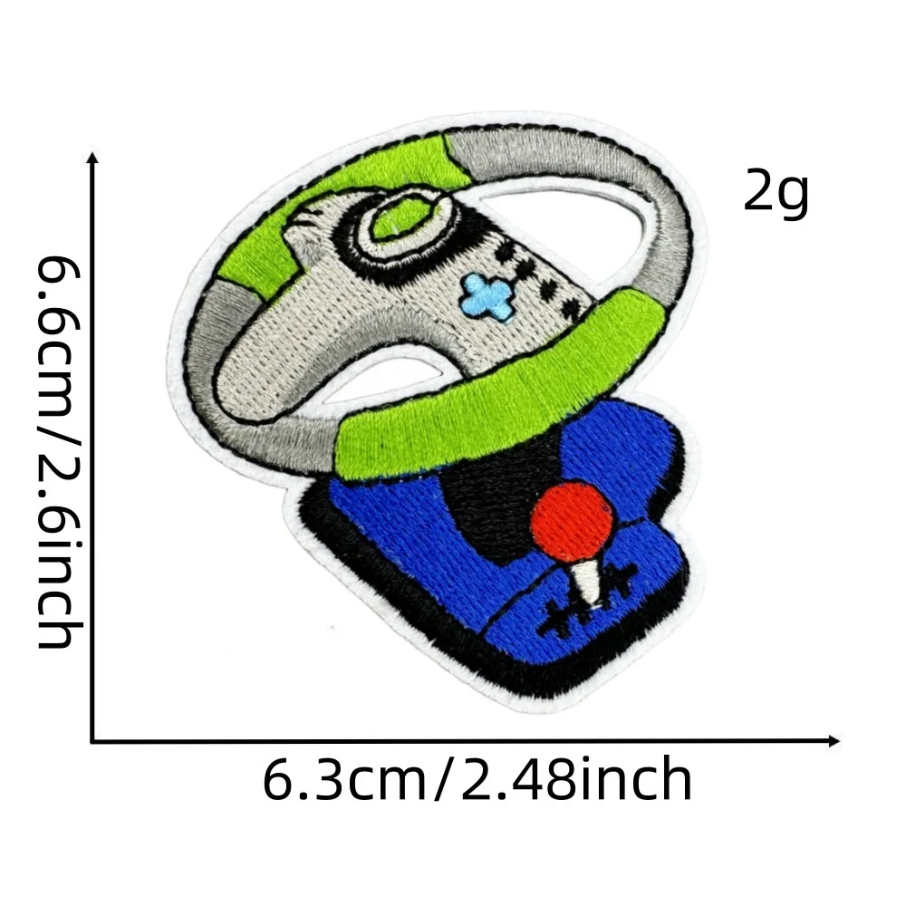 Iron on Cartoon Cloth Stickers Accessories Game Console Embroidery Badge Personalized Game Controller Clothing Accessories