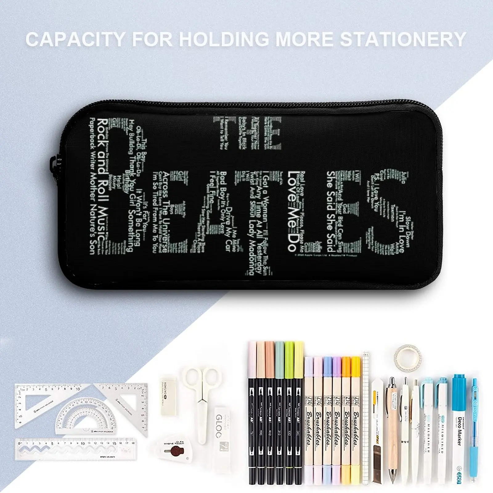 Guitarist Casual The Beatle Handsome Excellent Musician 4 3 in 1 Set 17 Inch Backpack Lunch Bag Pen Bag  Durable Knapsack Comfor