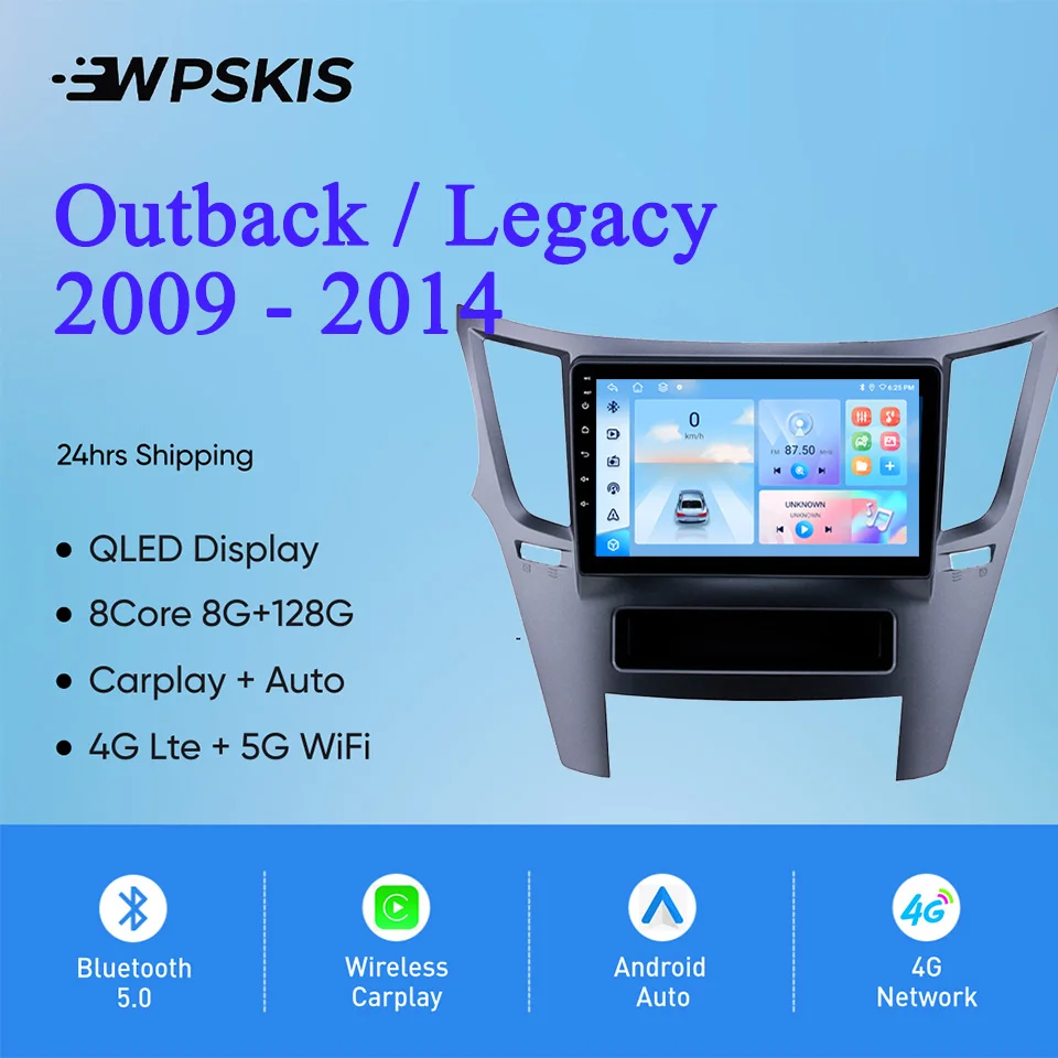 Android 14 8G Ram Autoradio Video Musik Band Für Subaru Legacy Outback 2009 2011 2013 2014 Auto GPS Navi Monitor DVD Kassette RDS