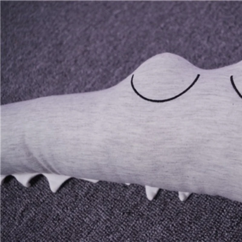 185 سنتيمتر التمساح الوفير ل سرير الطفل مصدات للأطفال سرير رمادي التمساح وسادة غرفة الطفل ديكور سرير بيبي الوفير