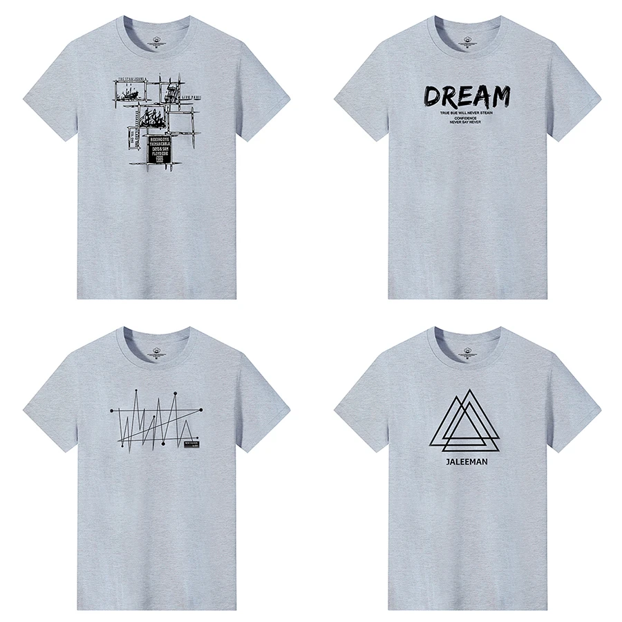 Mens T Shirts Cotton Short Fashion New O-Neck Slim Grey T-Shirt Male Clothing Tee Shirt Casual Travel 31 Styles Plus Size M-6XL