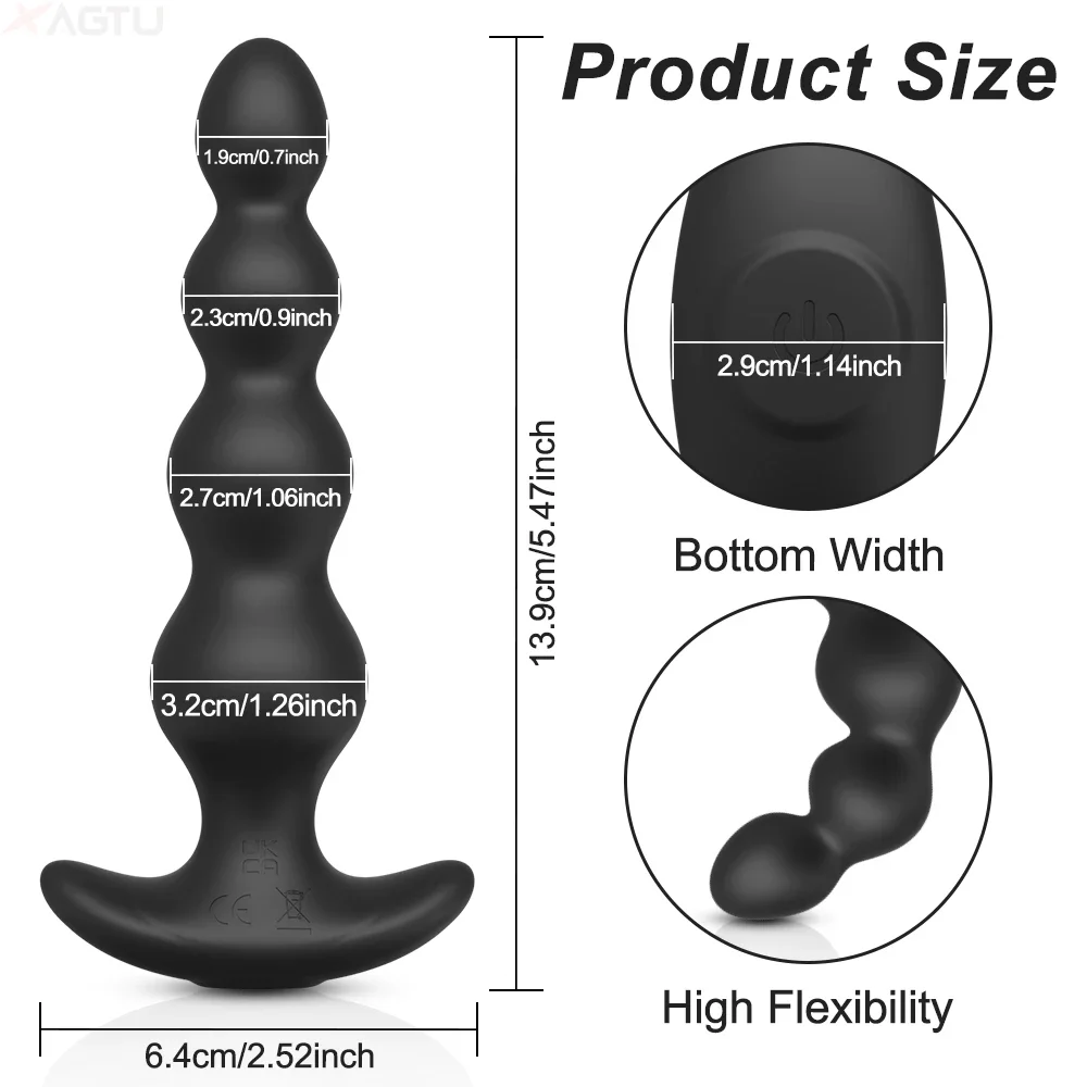 APP Vibrating Anal Beads Butt Plug for Men Women Anal Vibrator Prostate Massager Anal Balls Men Soft Silicone Masturbator - Image 5