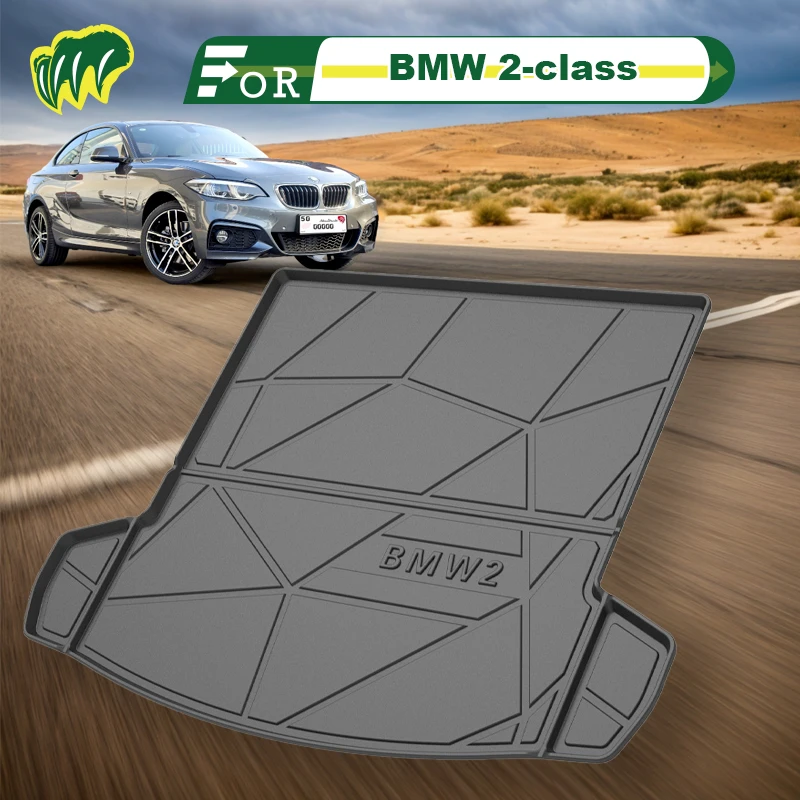 For BMW 2class Active Tourer 2018-2019 Custom Fit Car Trunk Mat All Season Cargo Mat 3D Shaped Laser Measured Trunk Liners