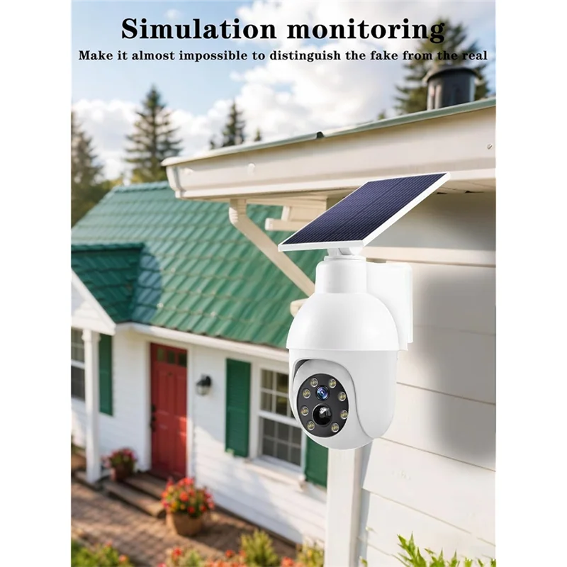 A73E-Analog Solar Powered Surveillance Sensor Light Enhances Home Security Featuring Flashing Red Light That Pretends Camera