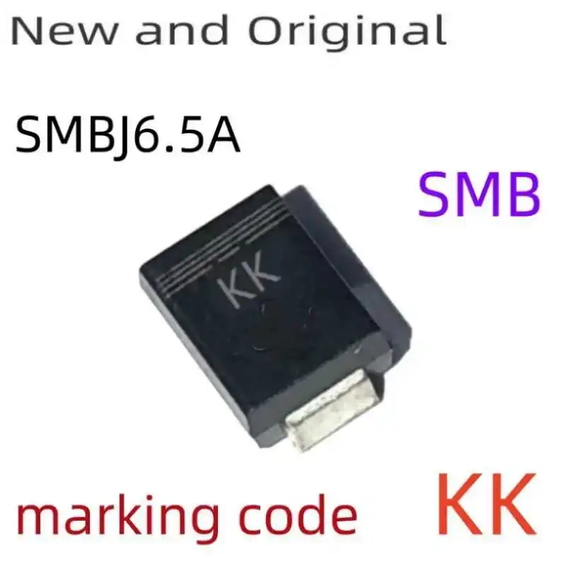 

SMBJ6.5A SMB 6.5V 10A SURFACE MOUNT 600W Unidirectional Transient Voltage Suppressor marking code KK