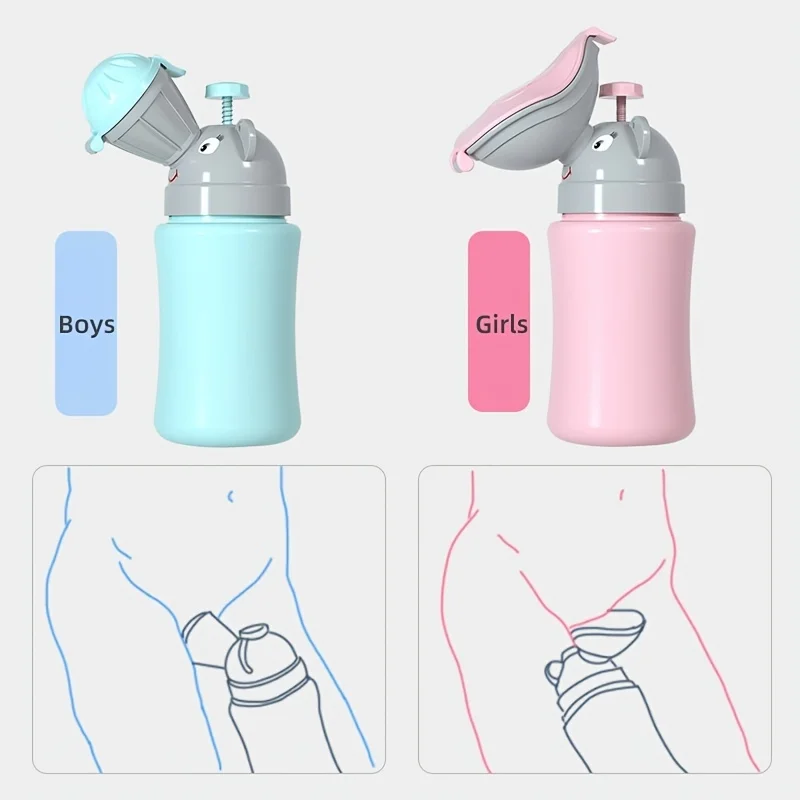 Orinal portátil para higiene de bebé, orinal para niños y niñas, orinal antifugas para viajes en coche al aire libre, orinal de entrenamiento para el baño práctico para niños