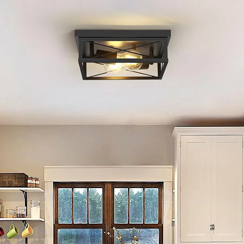 Industrial Ceiling Lamp Farmhouse Corridor Dining Room Lamp Kitchen Bedroom Balcony Ceiling Light