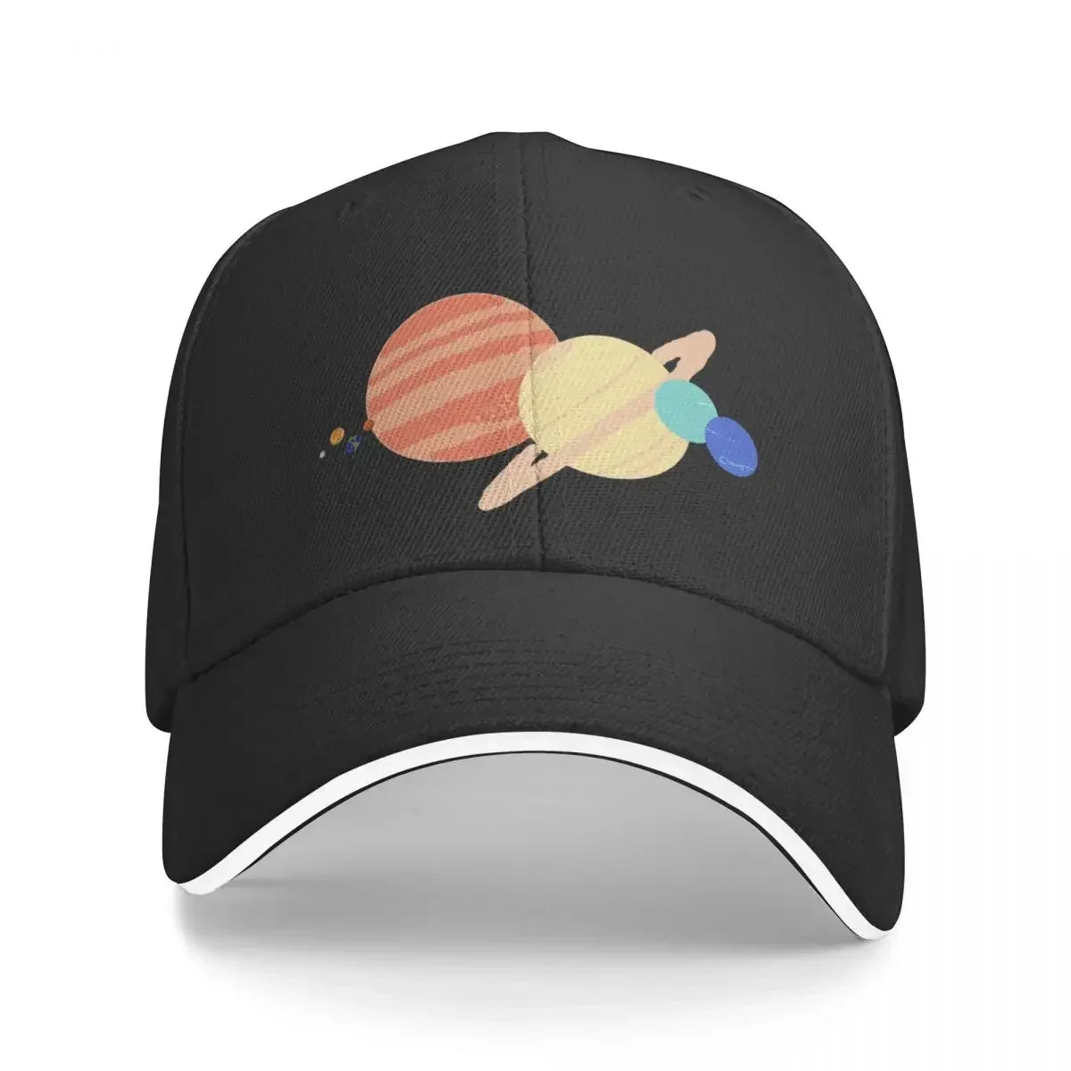 Solar System to scale Baseball Cap black Anime New In The Hat Men Adjustable Golf Wear Women's