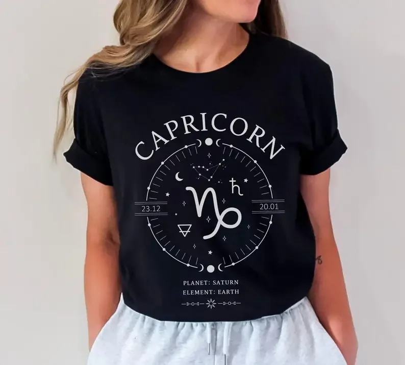 Capricorn Shirt, Zodiac Sign Facts Tee, Astrology Birthday Gift, Unisex