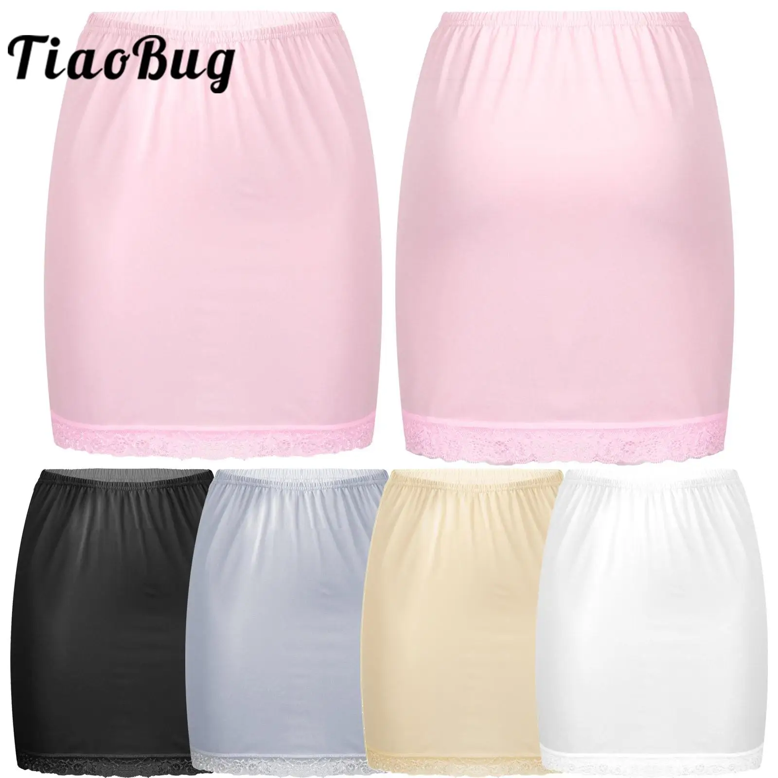 Women High Waist Underskirt Casual Crinoline Petticoat Elegant Woman\'s Half Slip Femme Skirts Underdress Wedding Accessories