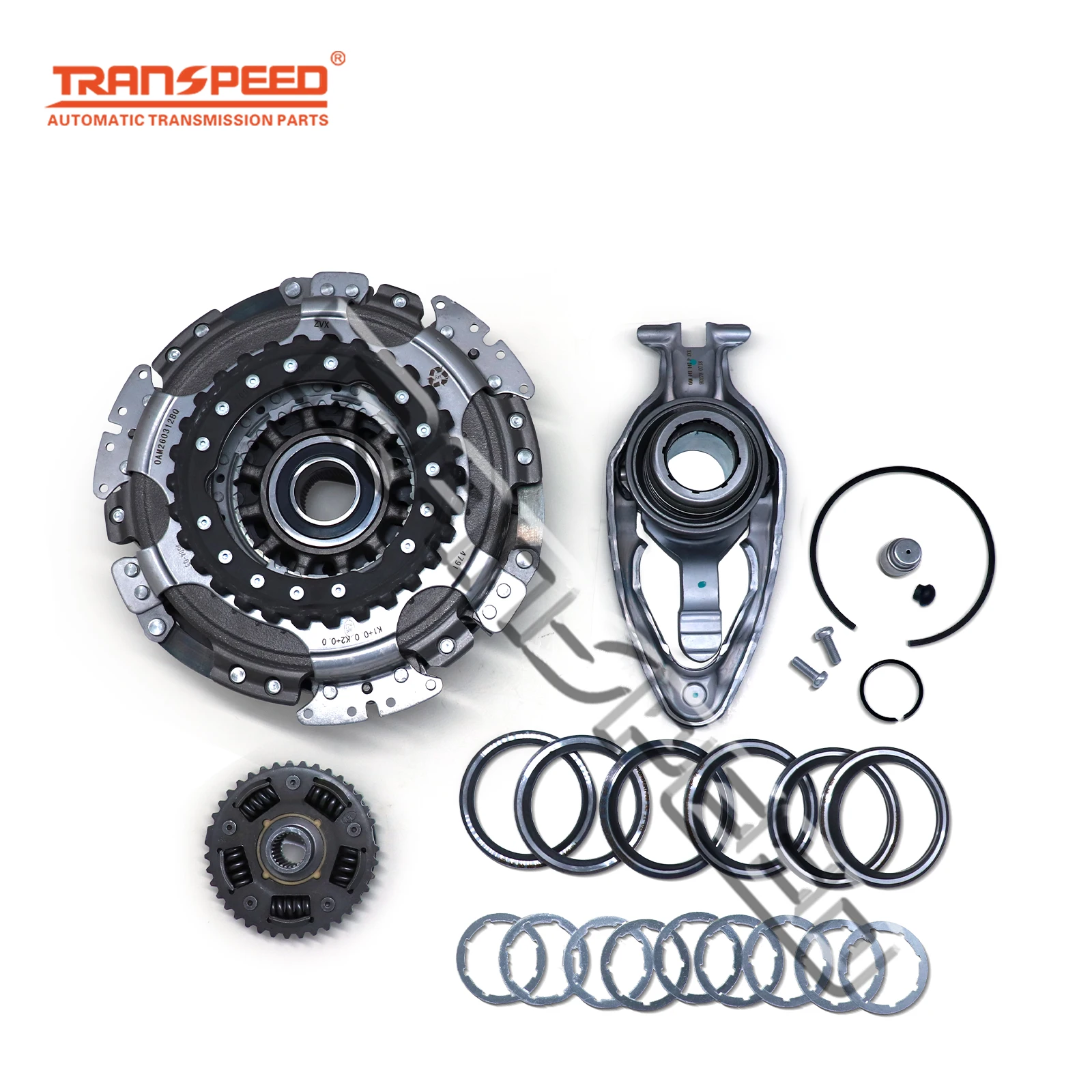 TRANSPEED 0AM DQ200 DSG 7 Auto Transmission Clutch Kit & Fork Kit Compatible with Audi A3 A1 TT VW Transporter Golf