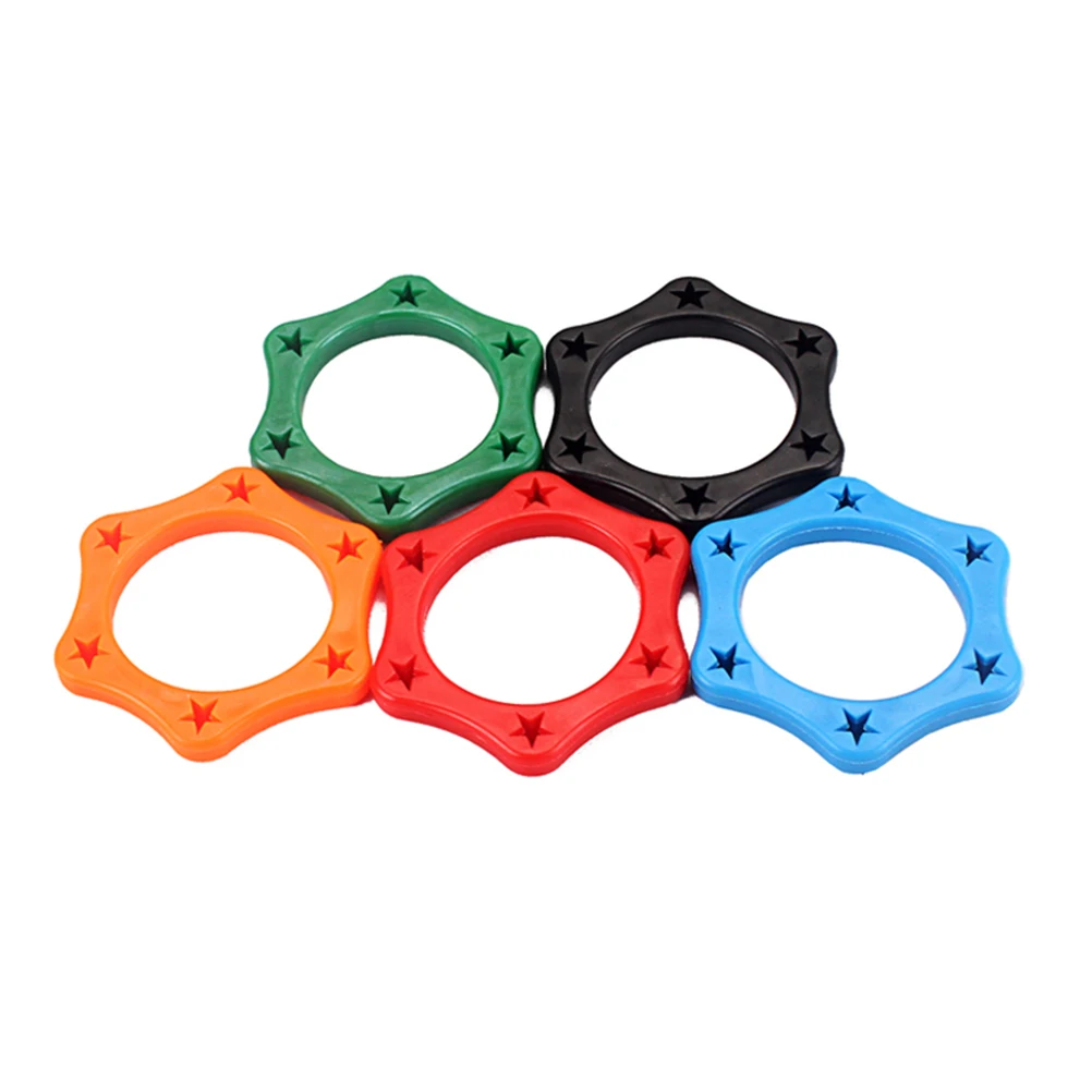 

5Pcs Anti-slip Rings Durable Plastic Hexagonal Shockproof Skidproof Circle Roller for Microphone KTV Stage Conference Handheld