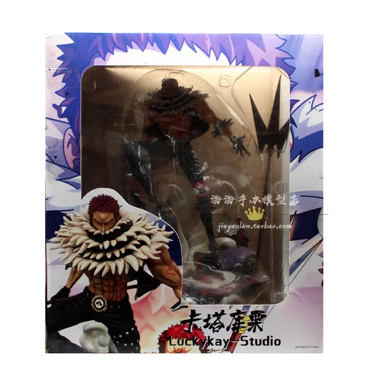 37cm Anime Figure One Piece King Of Artist Charlotte Katakuri Pvc Model Doll Action Figure per giocattoli regalo da collezione