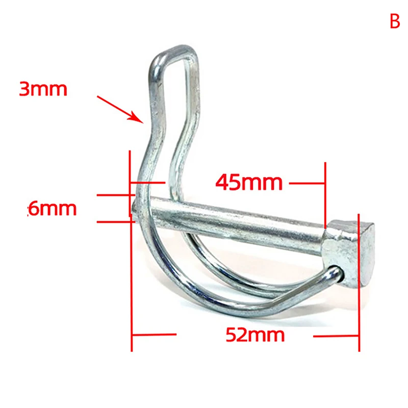 1PC D Pin M4.5 M6 M8 M10 Safety Pin Bicycle Stroller Cargo Boat Hitch Hook Clip Spring Pin Double-line Lock Pin Ear Pin Hardware