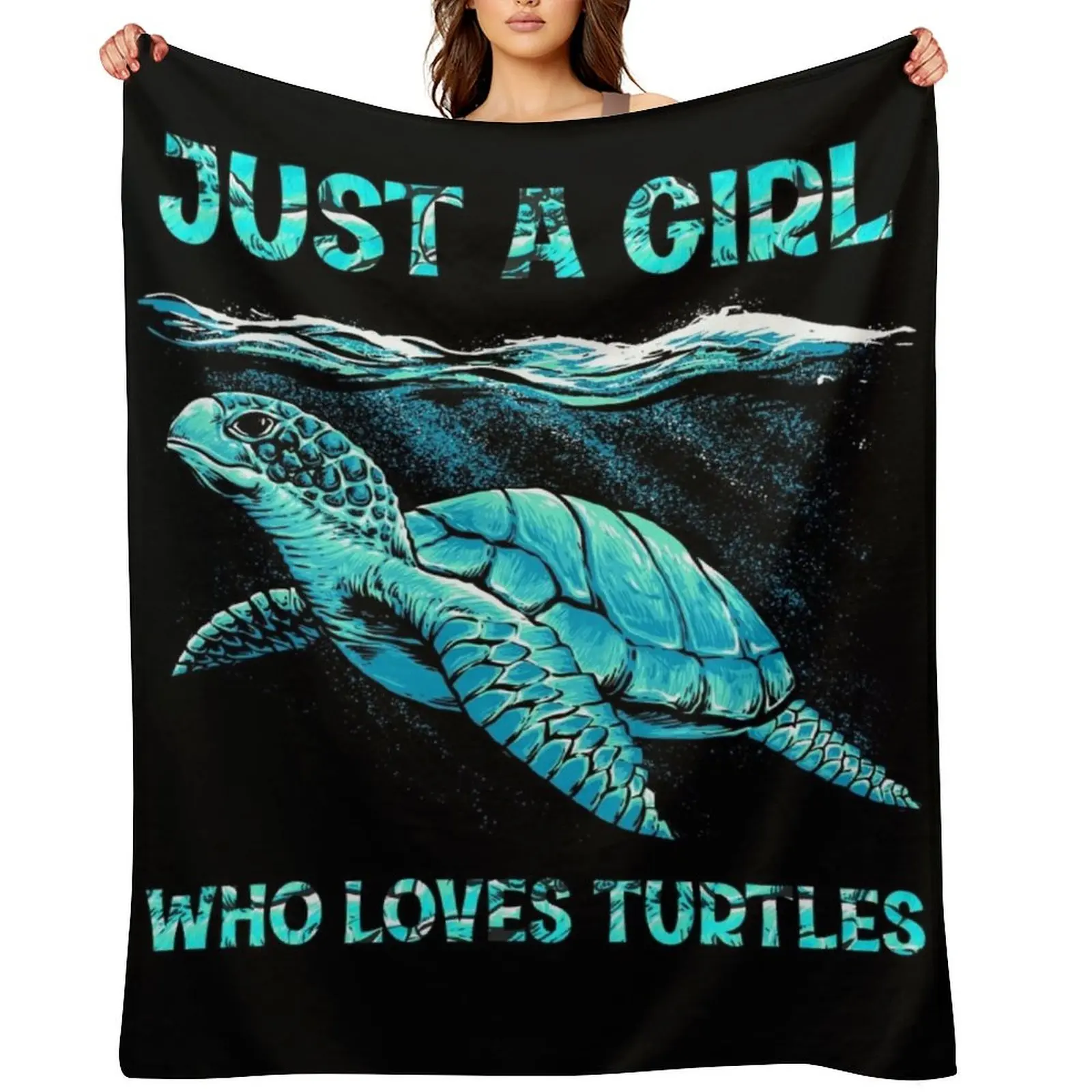 

Just a girl who loves turtles - Turtle gift Throw Blanket Comforter sofa bed Decorative Sofa for winter Blankets