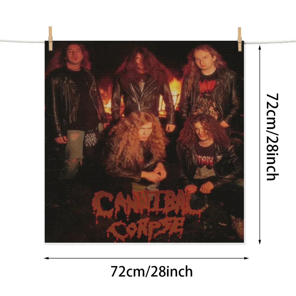 C-Cannibal_C-Corpse Heavy Metal Band Drain Pad Rectangular Coffee Machine Drying Mat Absorbent Drain Dish Pads