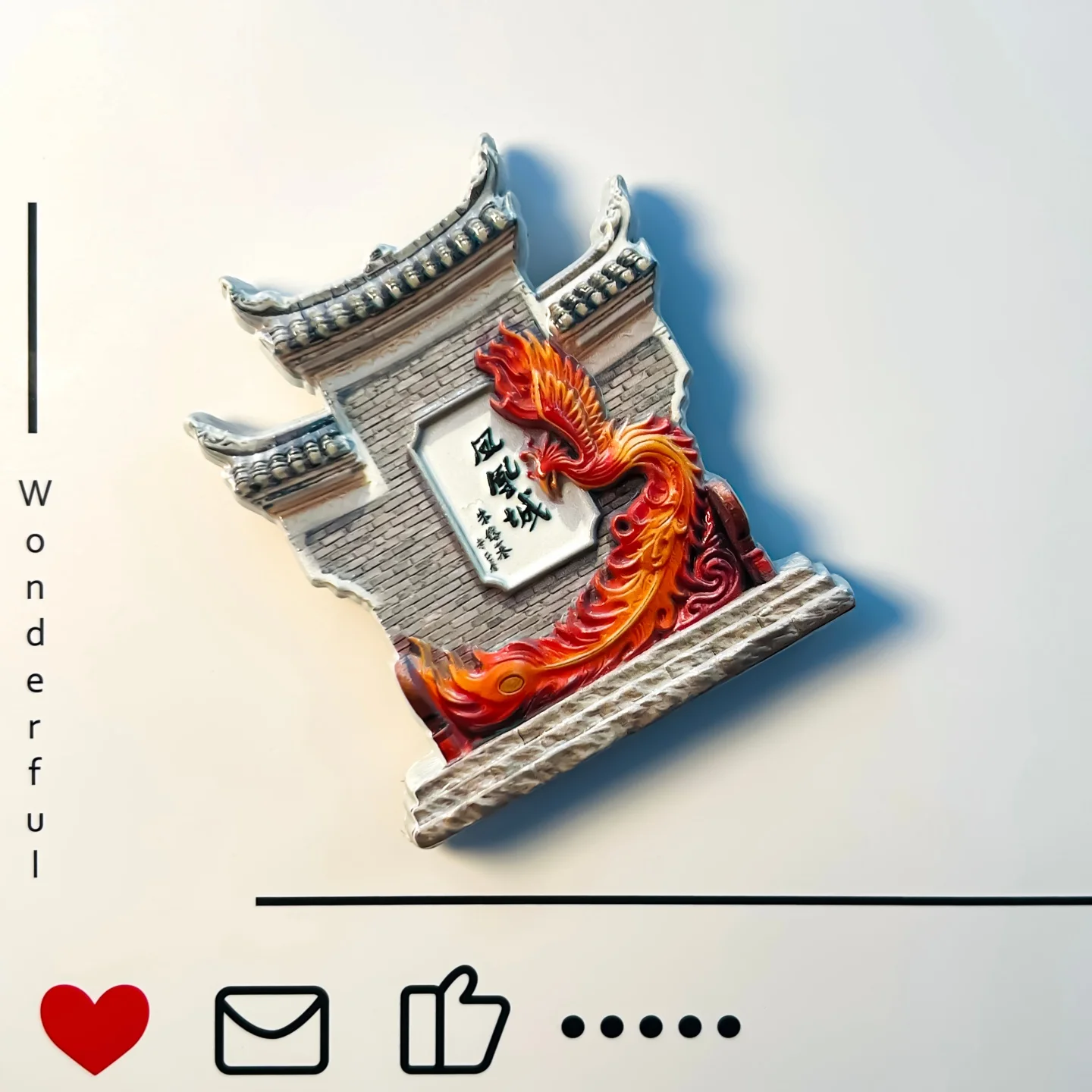 China, Hunan, Tourist Souvenirs, Phoenix Ancient City, Featured Buildings, Check in Points, Refrigerator Stickers