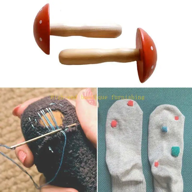 L9NB 1 Set Darning Mushroom Darner Patching Tool DIY Socks Pants Clothes Sewing Mending Device