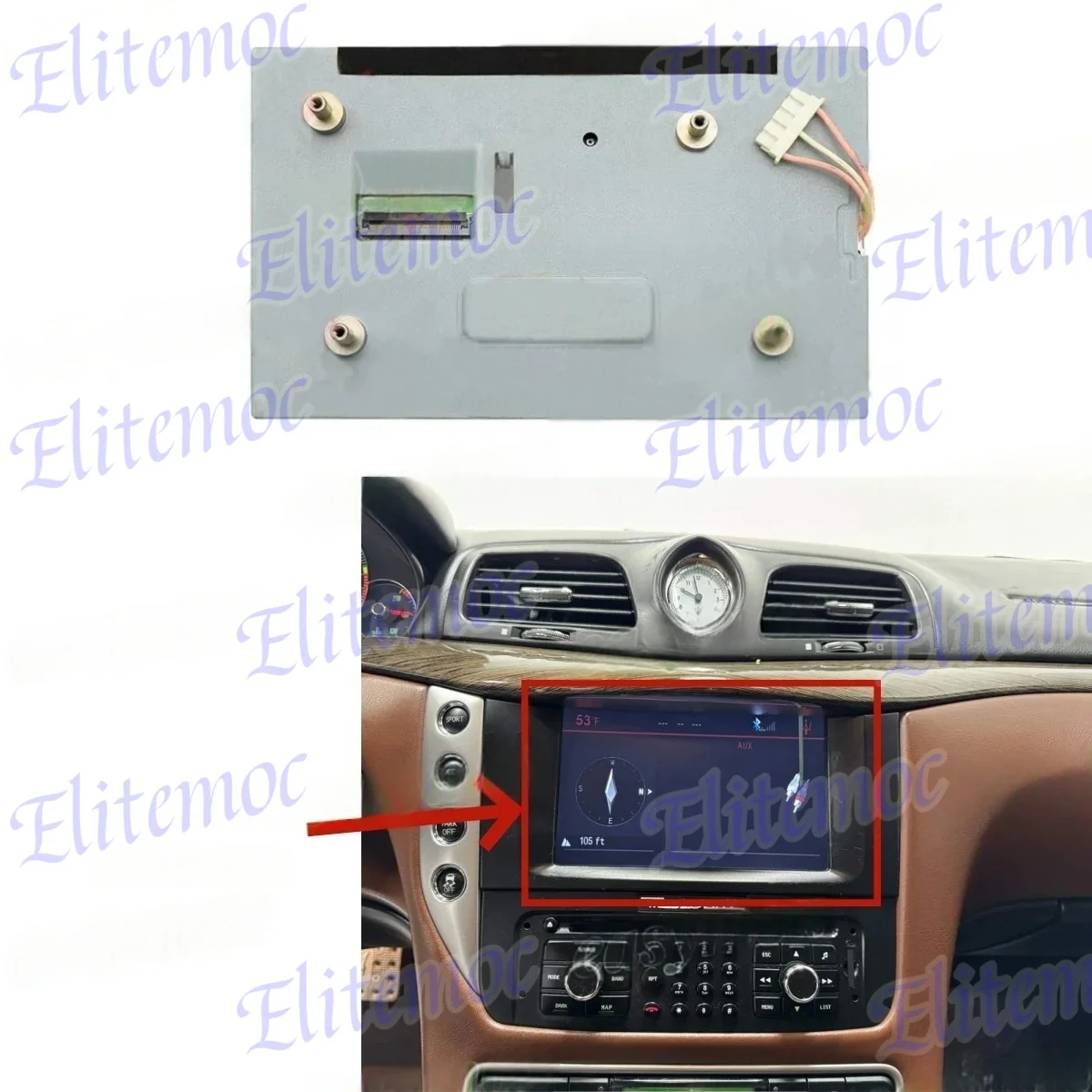 7 LCD Display For 2007-2019 Maserati GranTurismo M145 MC Stradale Maserati Granturismo MC Convertible Radio Information Screen