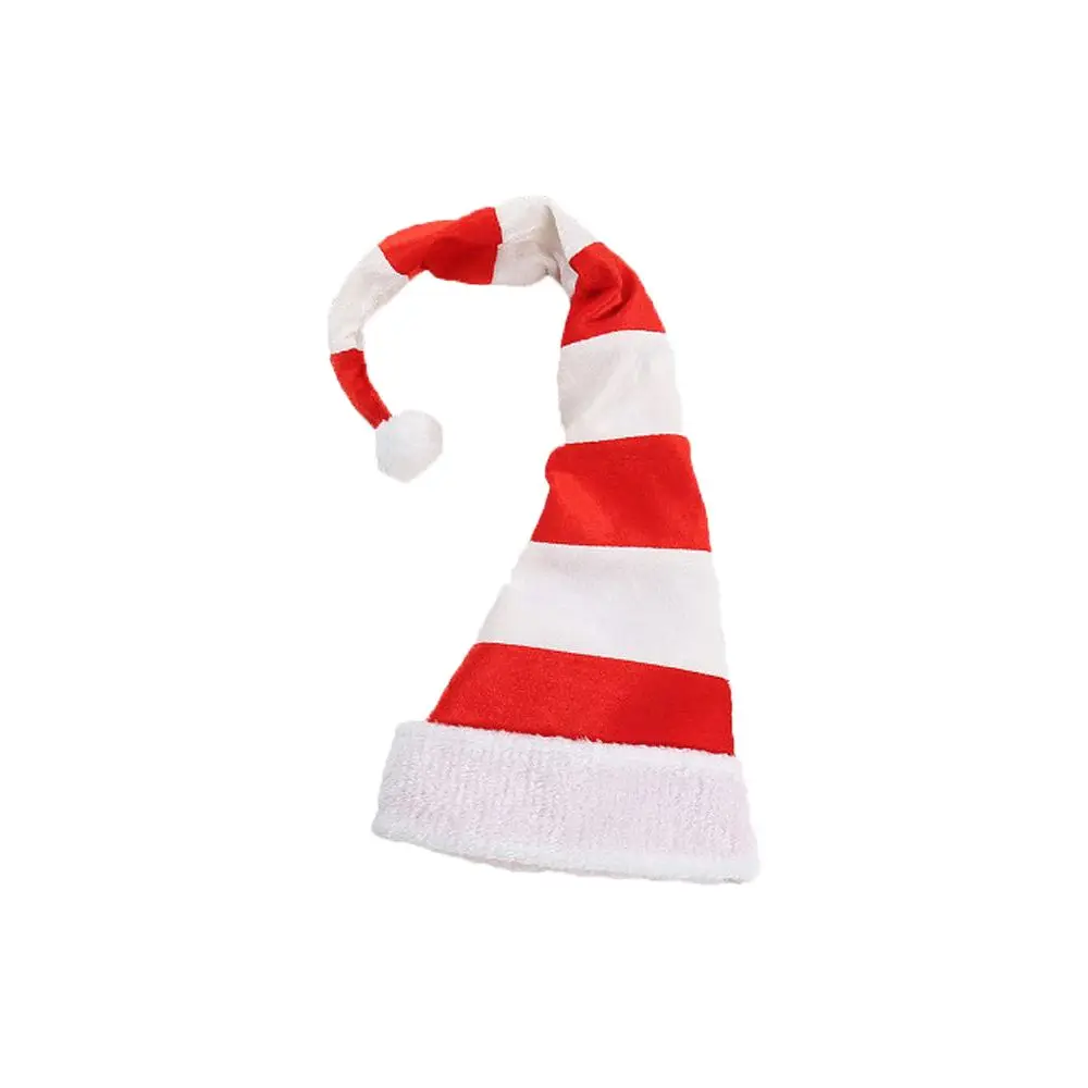 

Long Warm Ball Streetwear Winter For Men Women Christmas Elf Hats Korean Caps Stripe Beanies