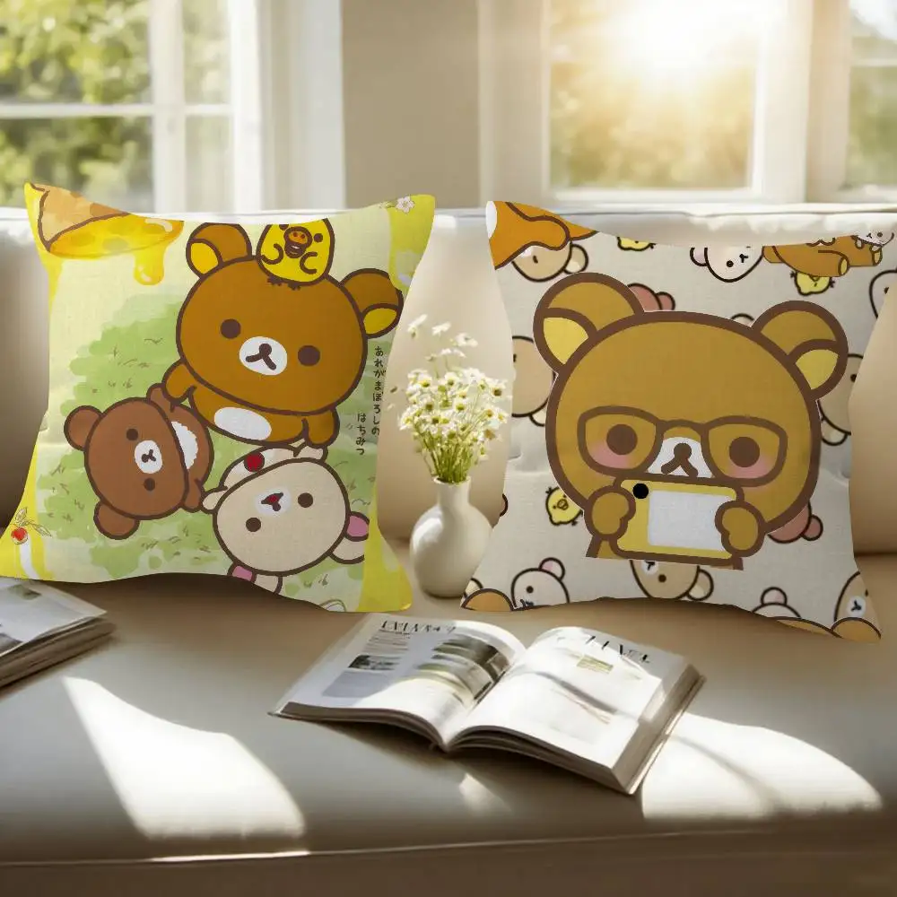 Popular Character Cute R-Rilakkuma anime   Cushion Cover Decorative Pillow Sofa Home Decor case pillow cases