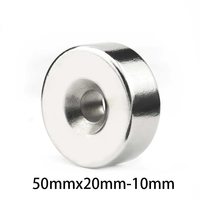 1PC 50x20-10mm Neodymium Magnet Rare Earth Large Strong Round Permanent Electromagnet N35 Magnetic Disc 50*20mm Hole 10mm