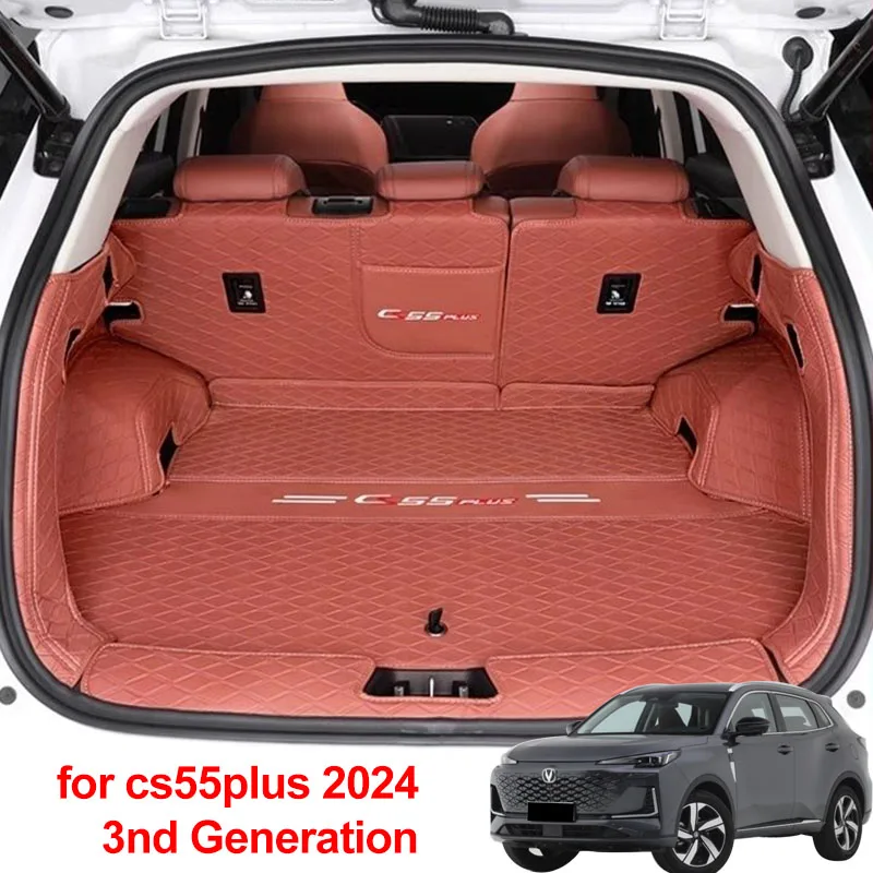 6pcs for Changan Cs55 Plus 2024 (Third Generation Cs55plus) Rear Trunk Cushion Interior Protective Pad Leather Thickened Version