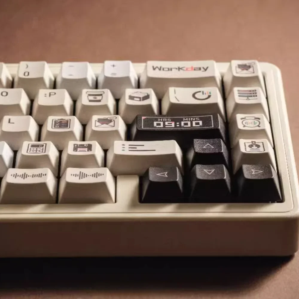 Imagem -03 - Workday Tema Keycap para Teclado Mecânico Pbt 185 Chaves Personalizado Perfil Cereja Jogo Acessórios