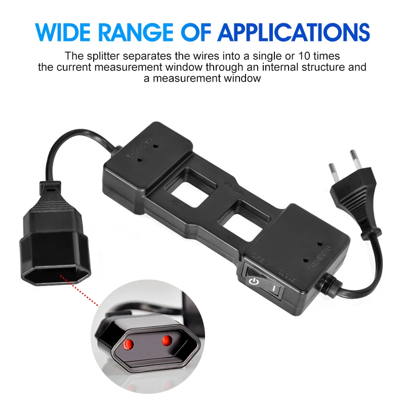 Line Splitter for Clamp Ammeter or for Multimeter, Current Value of a Single Wire inside Widedemand