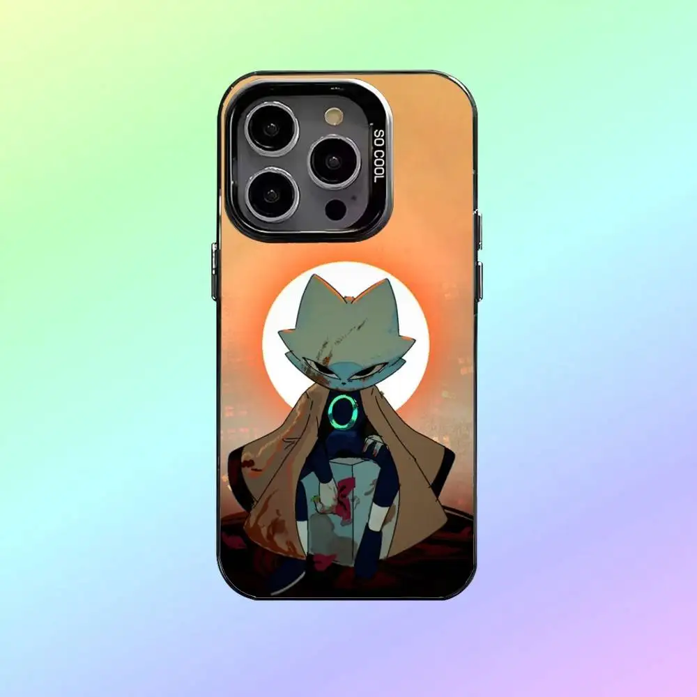 N-Nine s-sols jeu coque de téléphone pour iPhone17,16,15,14,13,12,11 coque de téléphone argentée colorée Funda couverture