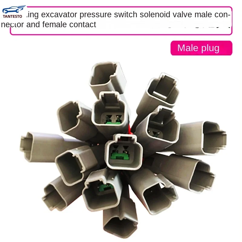 10pcs for Excavator PC-7 Hydraulic Pump Proportional Solenoid Valve Plug-in  Carter Pressure Switch Male and Female 