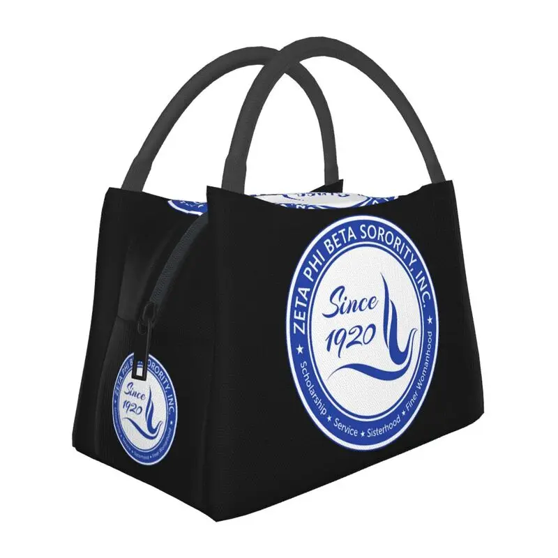 Zeta Phi Beta Sorority Insulated Lunch Bags for Camping Travel African American Resuable Cooler Thermal Lunch Box Women