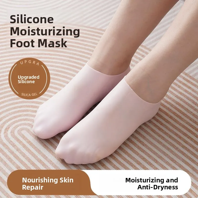 

Мягкие силиконовые носки-накладки для восстановления кожи стоп, защита пяток, увлажняющие, для сухой потрескавшейся кожи ног, для использования в ванной