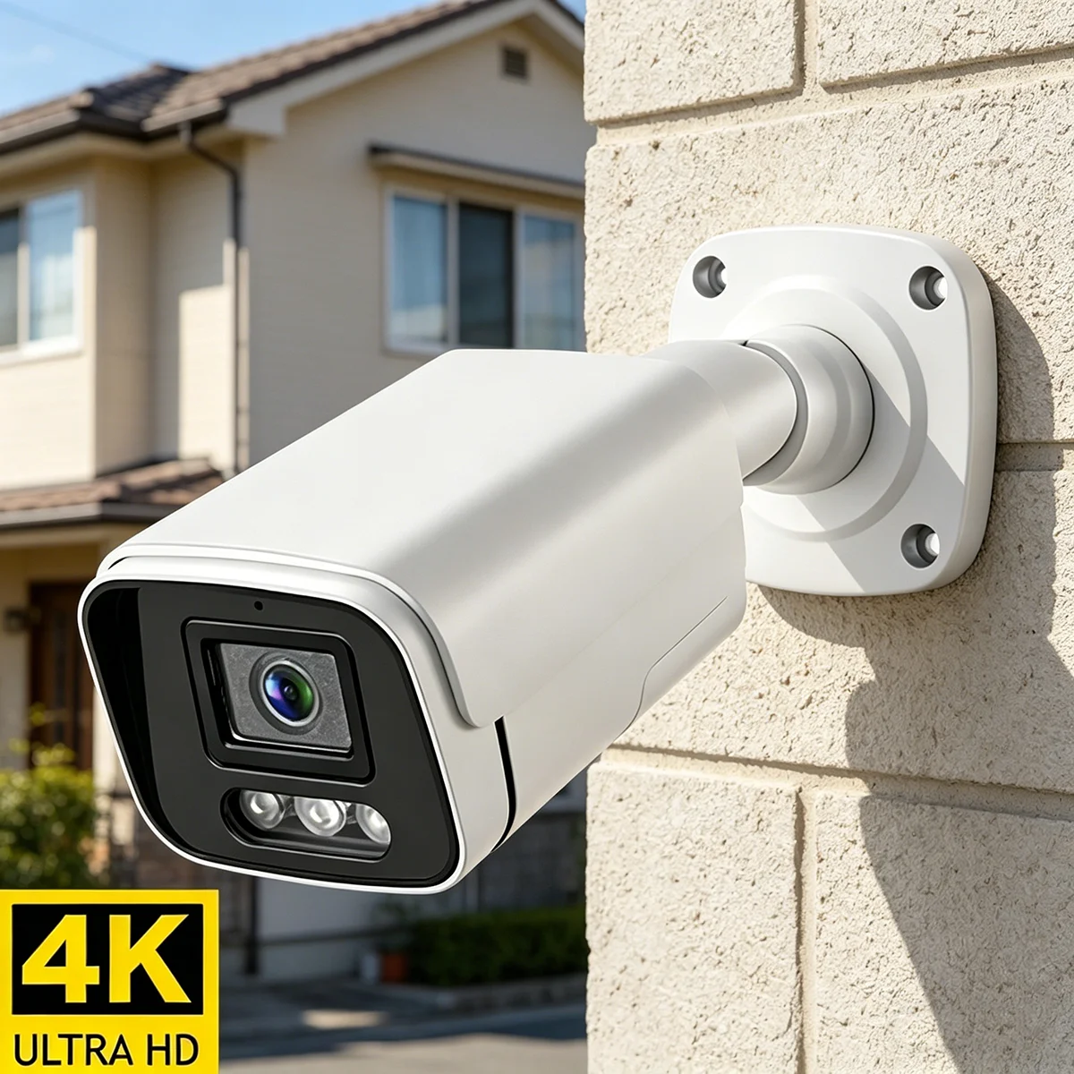 4K 8MP Camera Audio Outdoor AHD Metal Bullet CCTV Home 4MP Color Night Vision Security Camera Night vision monitoring 4K Camera