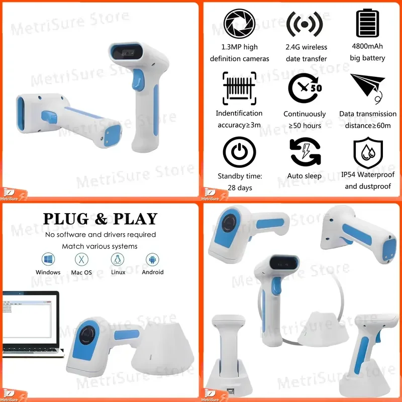Low-Cost 1D Barcode Scanner Handheld USB Wired Barcode Reader for Retail POS Inventory Management Office Scanning Tool