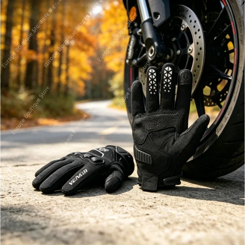 

Full Finger Touchscreen Motorcycle Gloves 4 Seasons Anti Slip Riding Equipment For Men Women