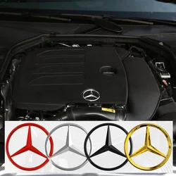 70mm Car Front Engine Emblem Logo Stickers Accessorie For Mercedes Benz C E S Class W204 W205 W212 W213 W211 W220 W222 W221 CLS