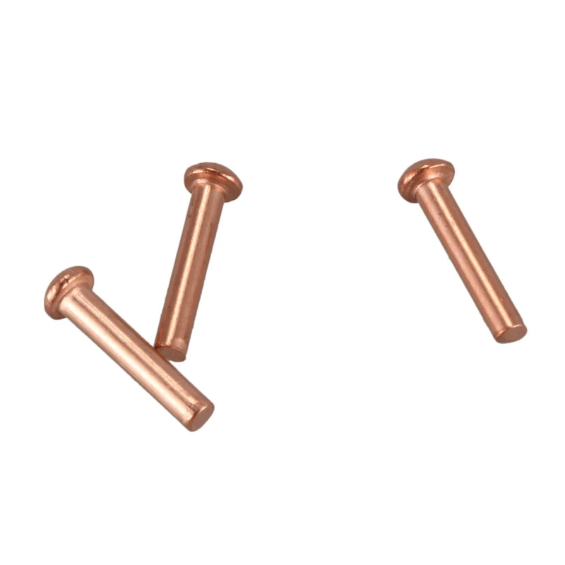 200 Pcs 5/64Inch X 25/64Inch Round Head Copper Solid Rivets Fasteners