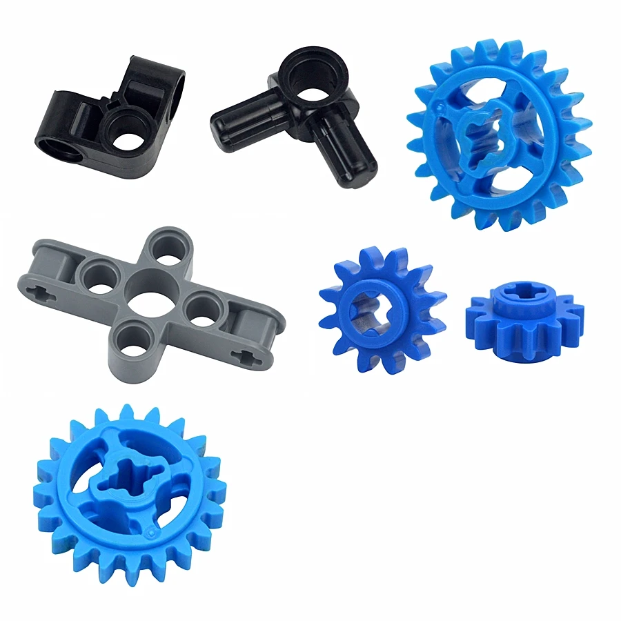 MOC Technical Gear Assembles Bricks Particles Pin Connector Hub with Axles Building Block Kids DIY Toys 47896 10197 44809 69778