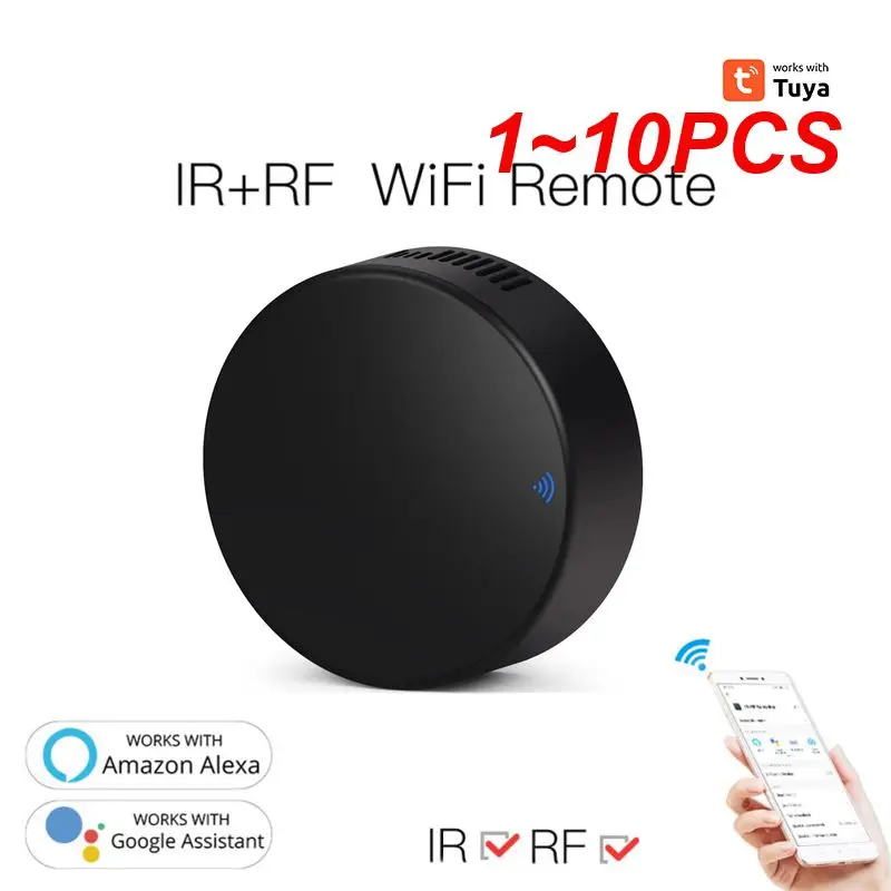 

Пульт дистанционного управления Tuya IR Wi-Fi, универсальный Смарт-пульт дистанционного управления с инфракрасным диапазоном для ТВ, DVD, Audi, работает с Alexa Home, Alice, 1 ~ 10 шт.