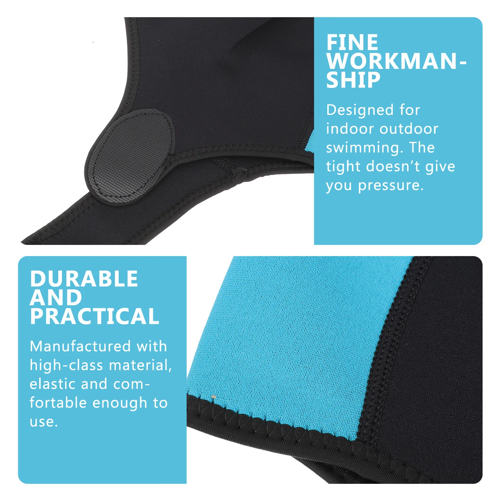 

Durable Waterproof Swimming Caps Elastic Comfortable High-End Material Protects Hair Ears Indoor Outdoor Sports Fashionable Gift