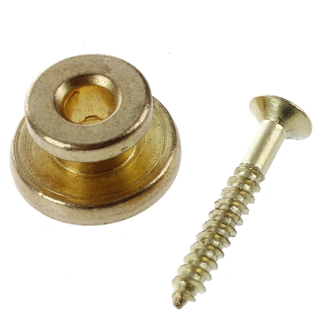 2pcs Golden Strap Button w/ Mounting Screw for Guitar Mandolin
