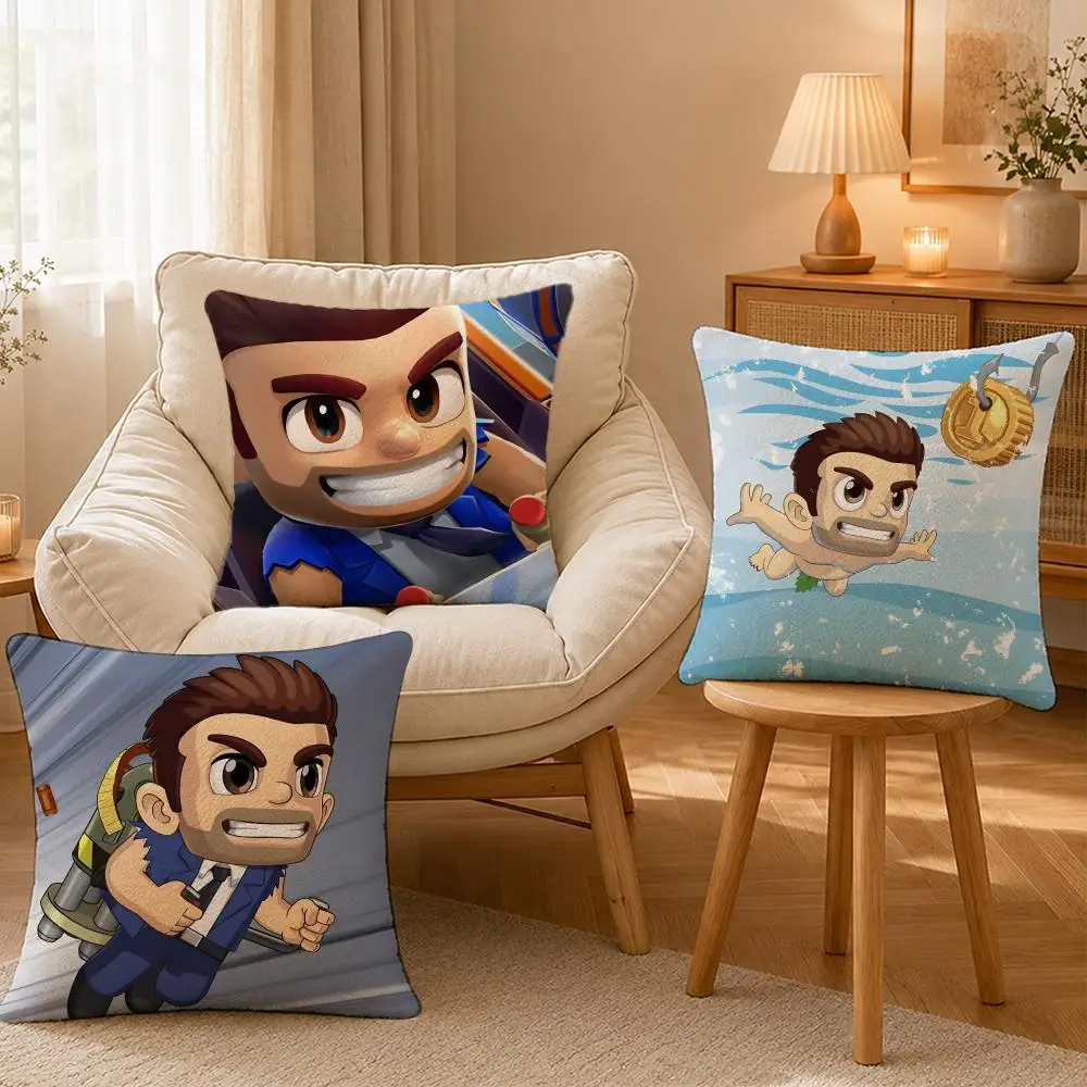 Arcade Jetpack Joyride Mobile Cushion Cover Personalized Short Plush Soft Bedroom Sofa Home Decor Gift