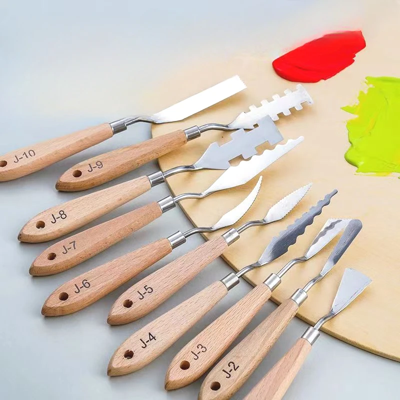 Stainless Steel Painting Oil Painting Knife Palette Scrape Shovel Spatula Knife Arts Flexible Blades Pigment Coloring Stationery