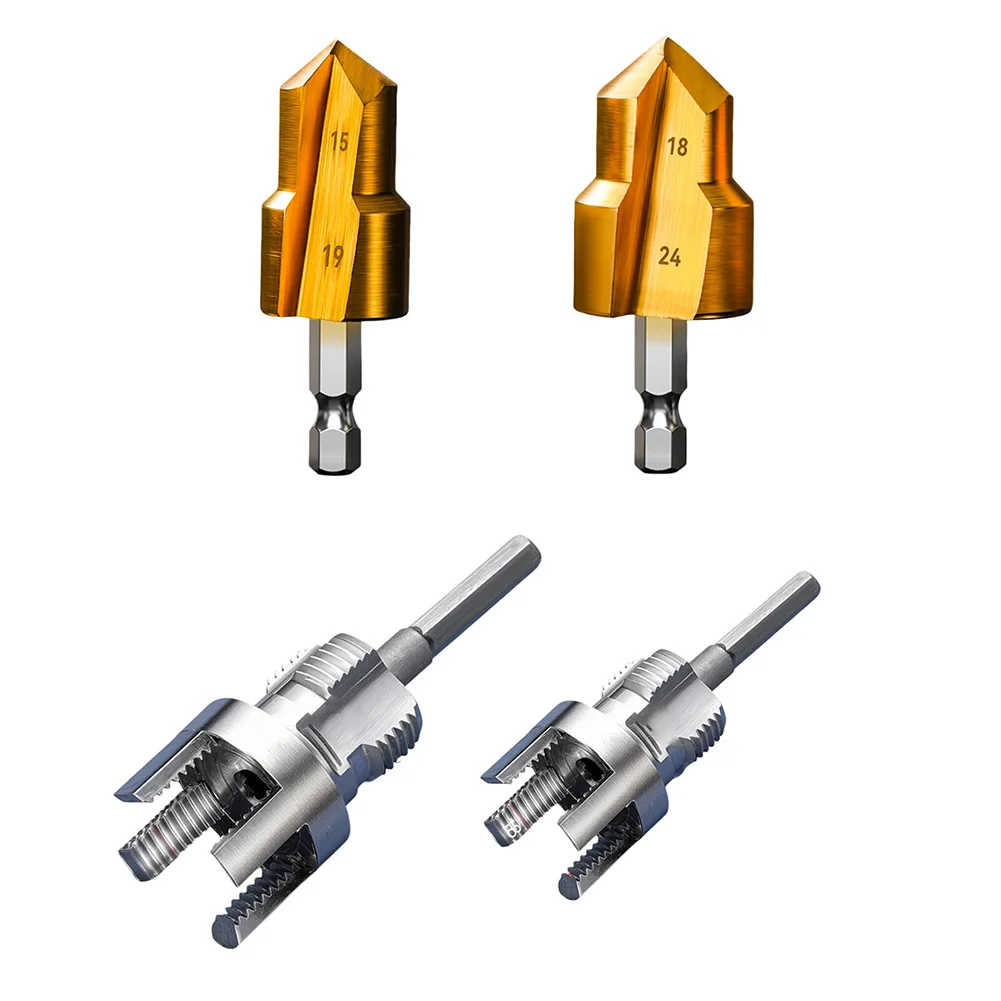 

Набор нитевдевателей для труб из ПВХ, набор сверл для нарезания резьбы для труб, набор сверл, сантехнические растворы «сделай сам», термообработанный материал, высокоуглеродистая сталь