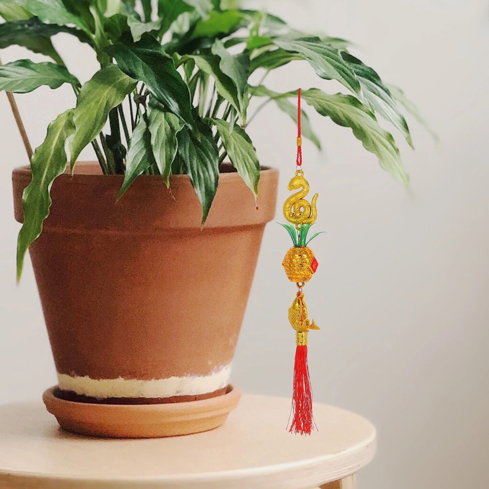 

6pcs New Year Decorative Hanging naments Snake Year Pendant Car Home Office Decor Chinese Style Festive Supplies
