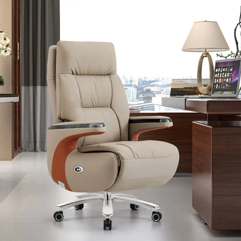 Sedia da ufficio comoda e resistente per sedersi, il capo può sdraiarsi, la sedia del computer