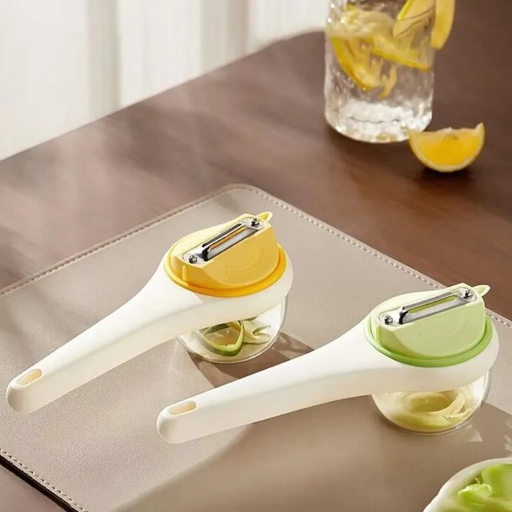 Double-Sided Rotary Peeler Stainless Steel Peel Catching Structure Fruit Peeler Rotating Multi-Functional Peeler