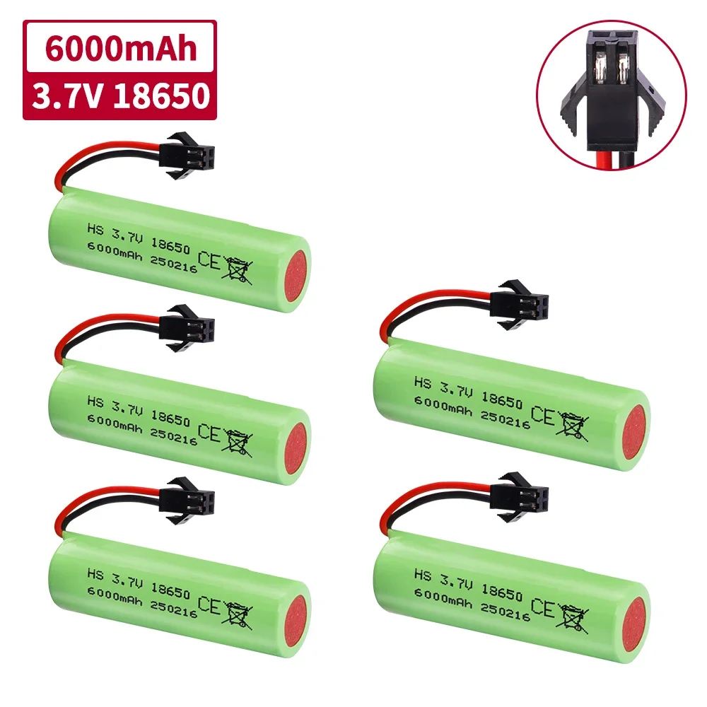 Batería de iones de litio mejorada, 3,7 V, 6000mah, 20C, 18650, para coche acrobático RC Q85 Q70, coche teledirigido, juguetes, barco, coche, piezas de baterías de pistola suave de agua