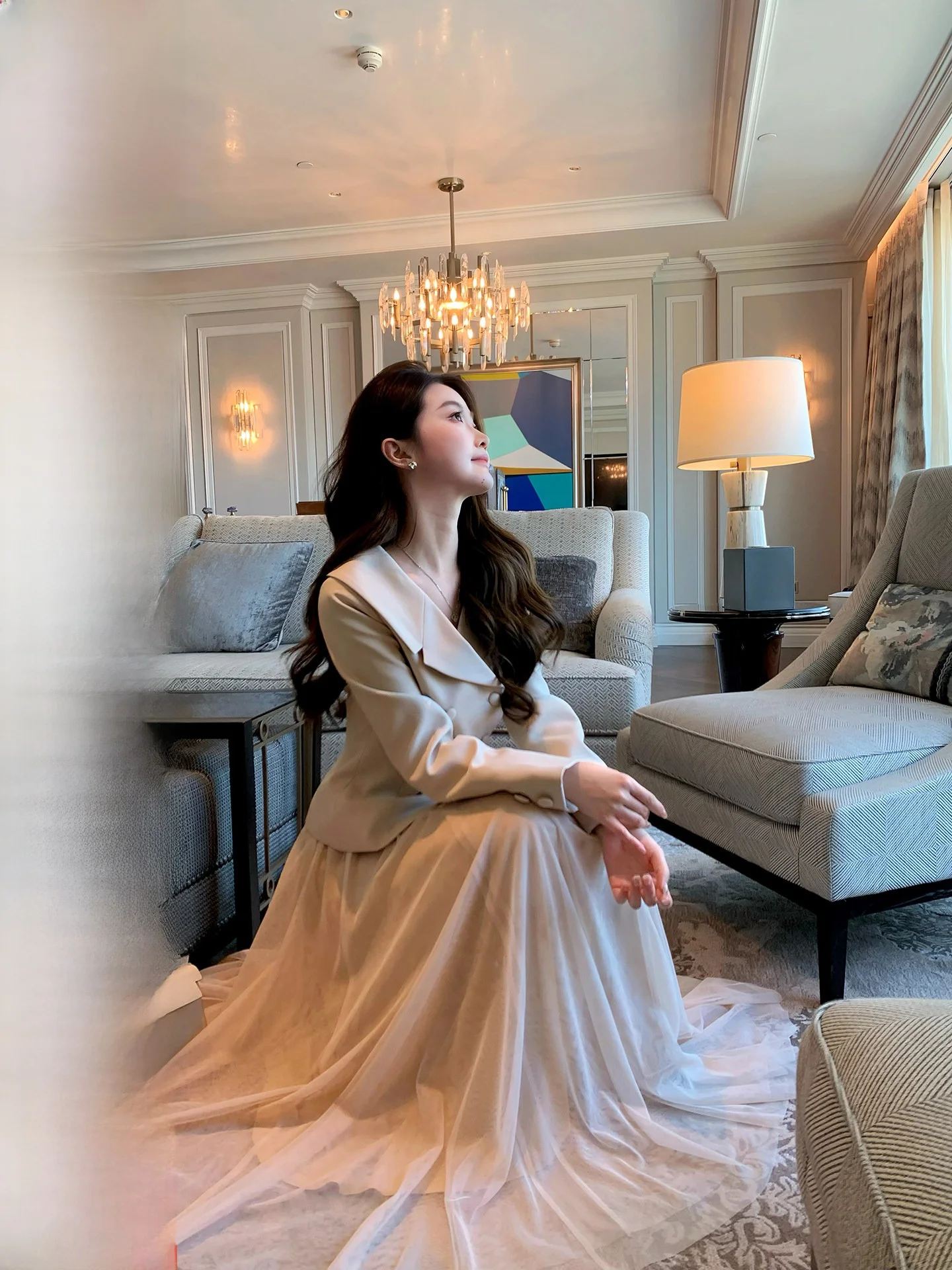 

Женская юбка Princ Sle с высокой талией, модная весенняя юбка А-силуэта миди из полиэстера, с драпировкой